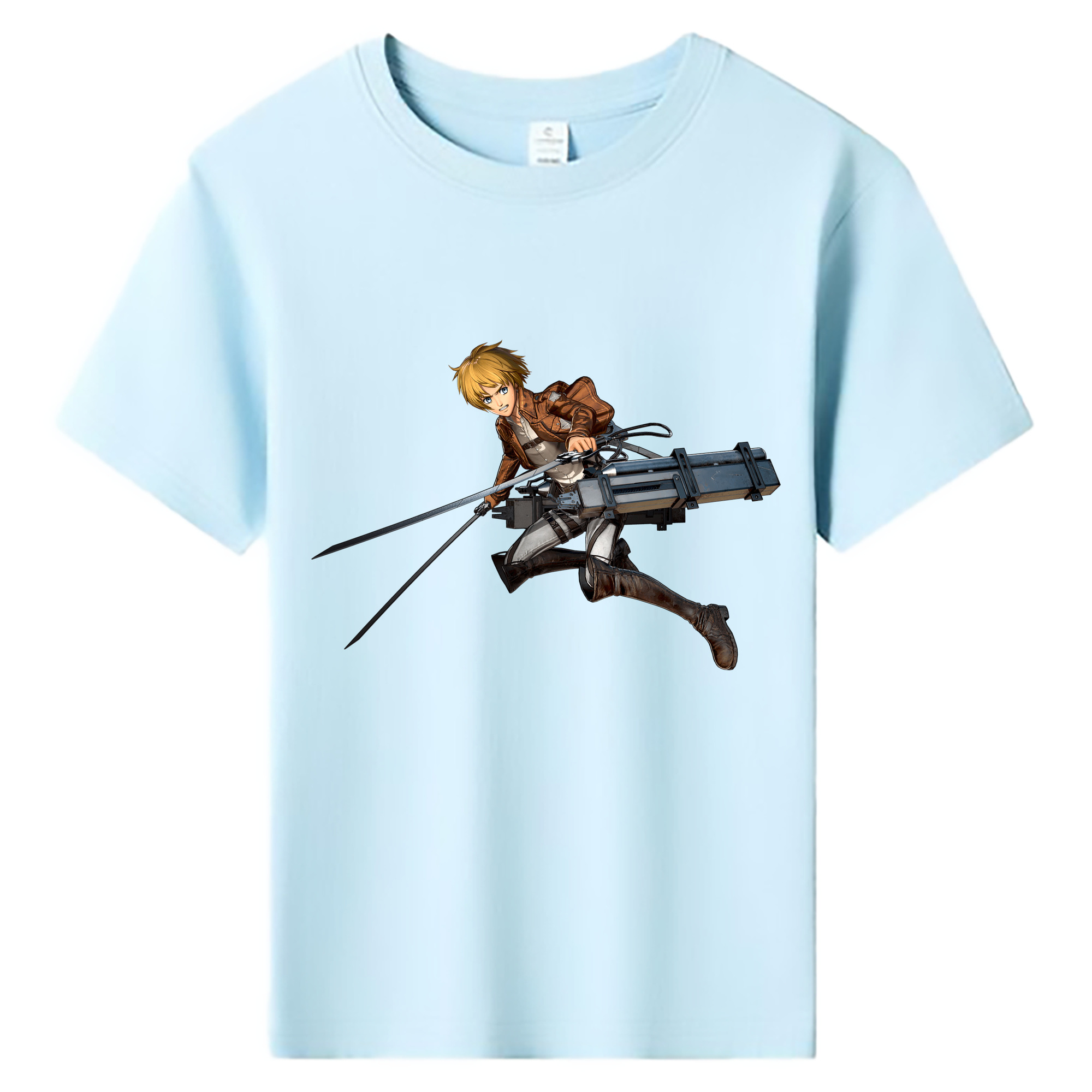 （画像用） 進撃の巨人 アルミン·アルレルト Attack on Titan Armin Arlert 綿100％キッズTシャツ（フロントプリント）